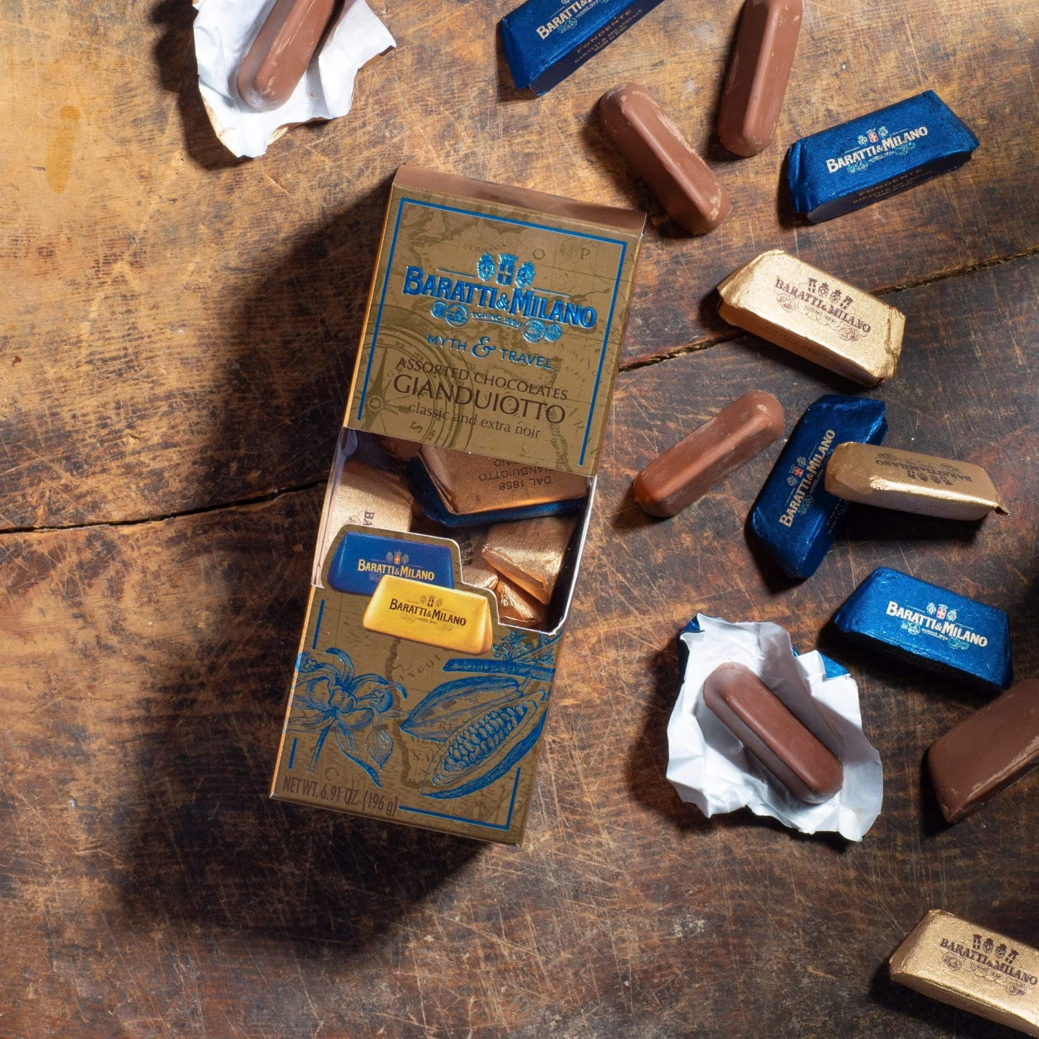 Baratti & Milano Myth & Travel Box Gianduiotto Classic And Dark Chocolates - Image 2