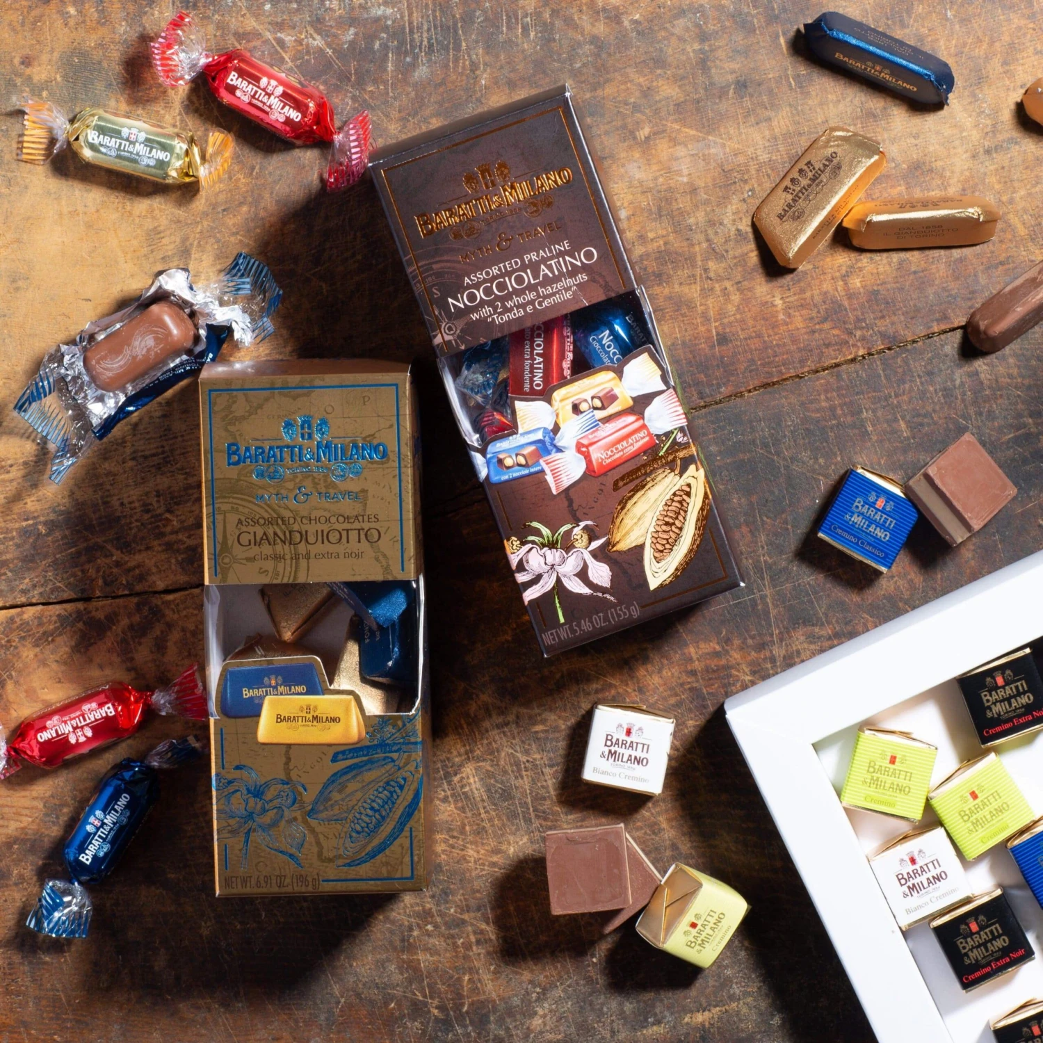 Baratti & Milano Myth & Travel Box Gianduiotto Classic And Dark Chocolates - Image 3