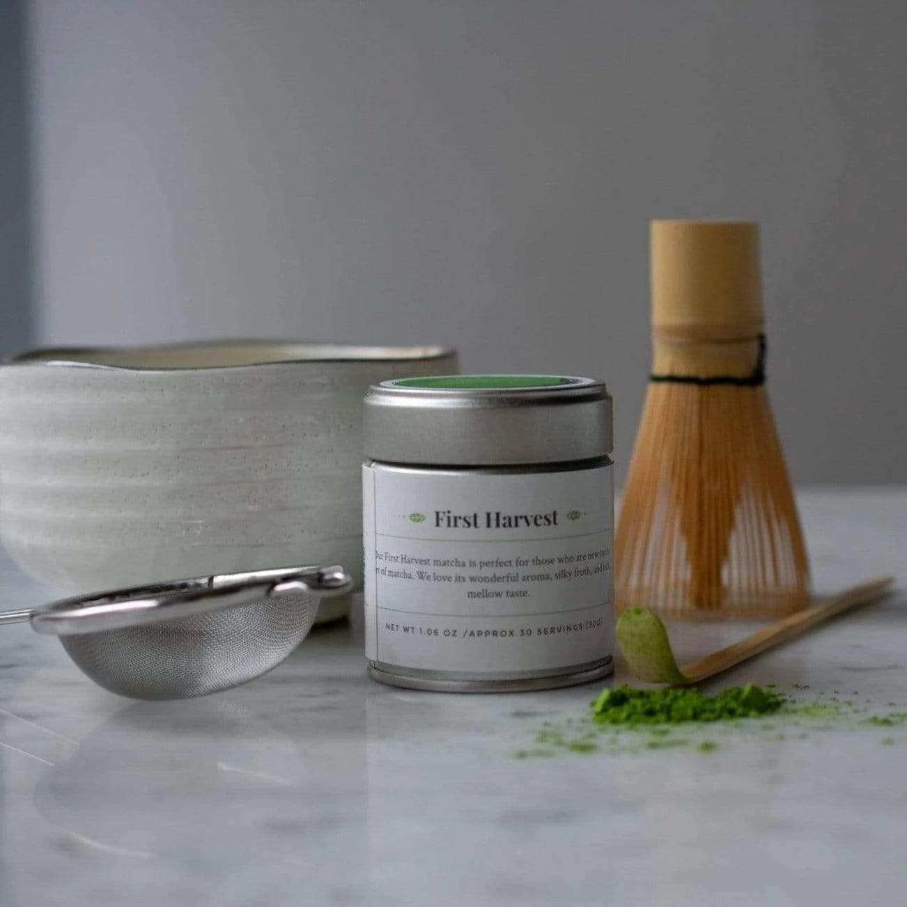 First Harvest Sipping Matcha - Image 3