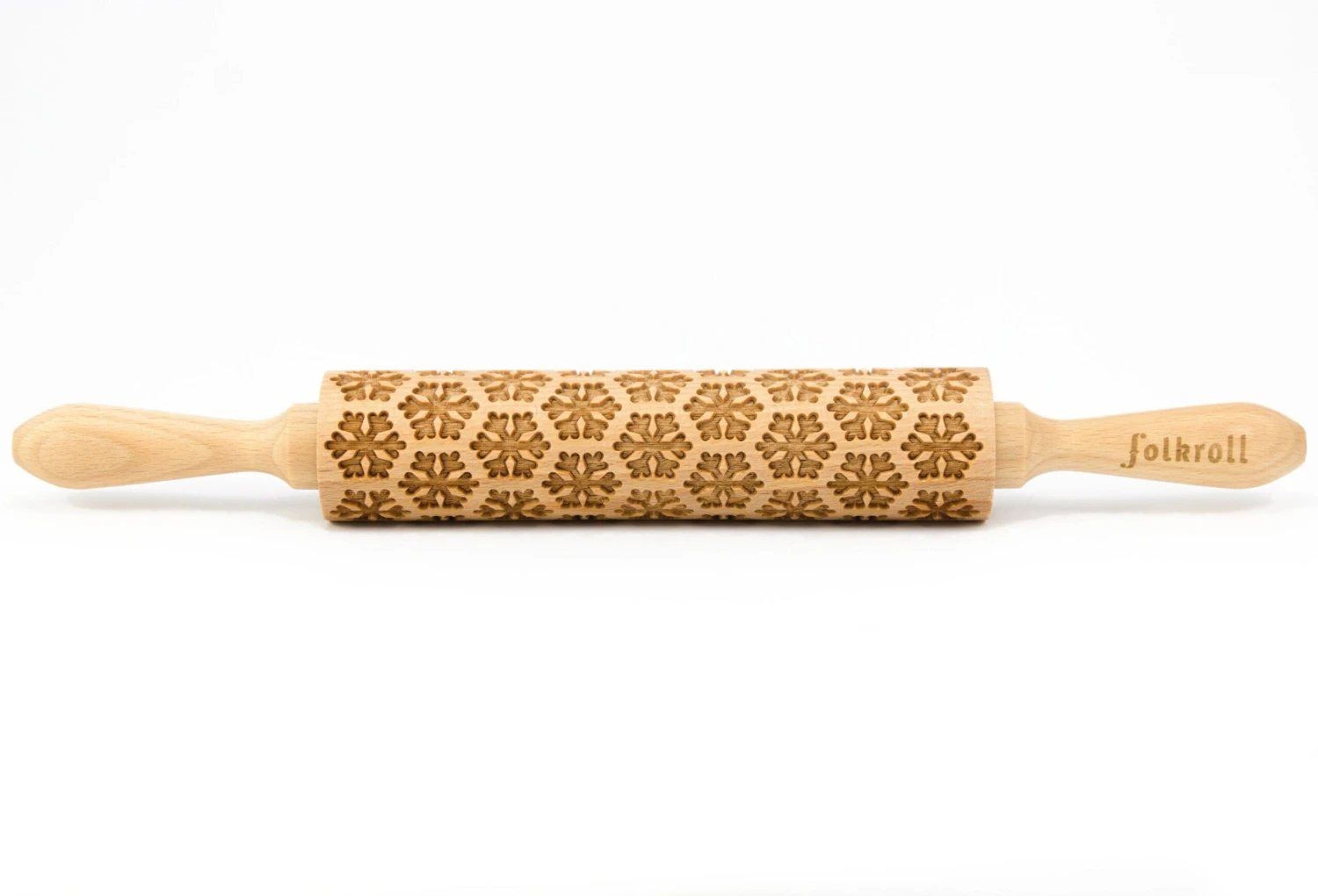 Folkroll Medium Rolling Pin Snowflakes