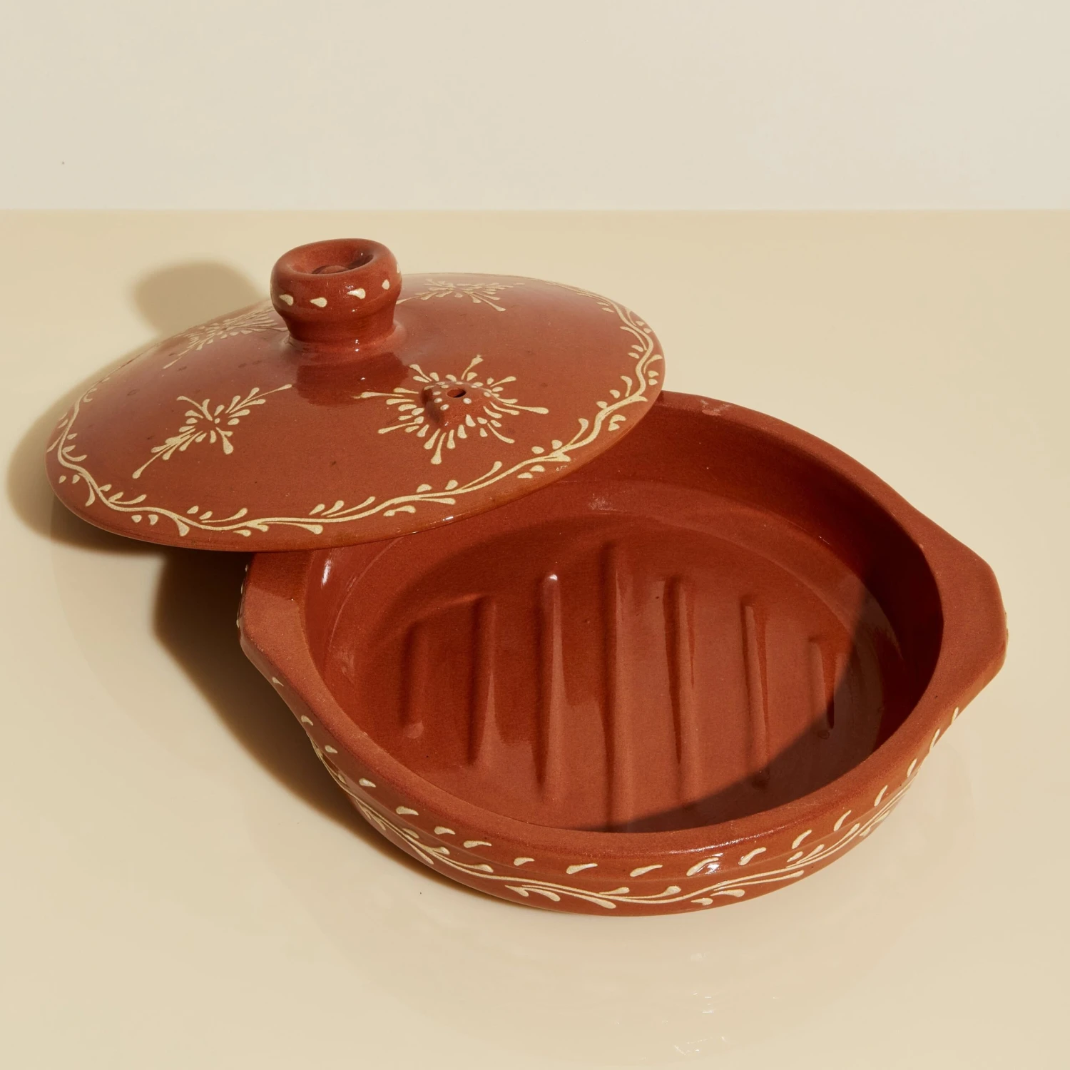 Marrakesh Terra Cotta Glazed Baker With Lid - Image 2