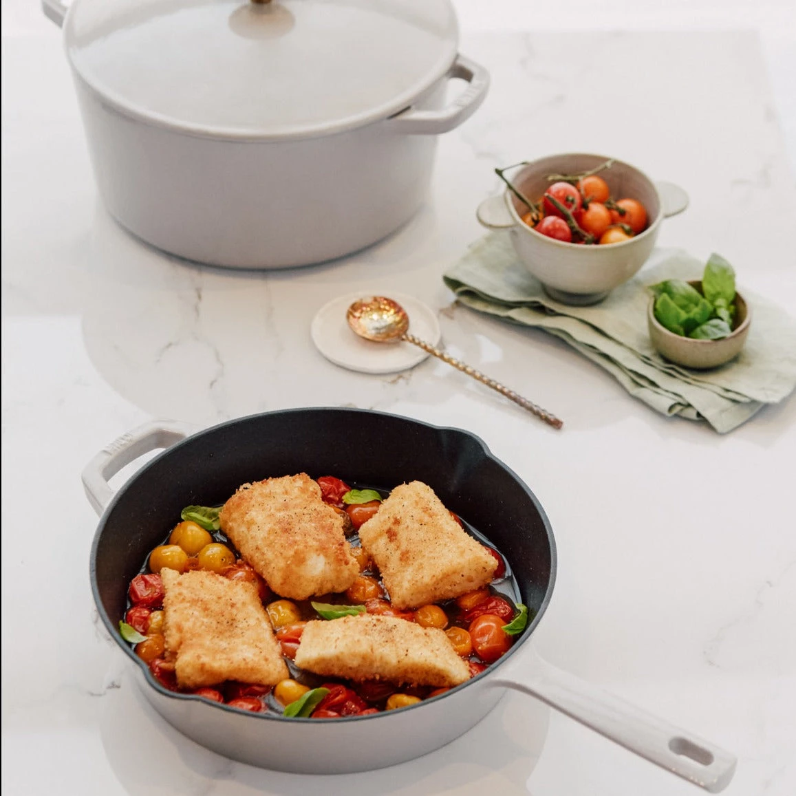 Milo By Kana Dutch Oven And Ultimate Skillet Set — Pebble - Image 2