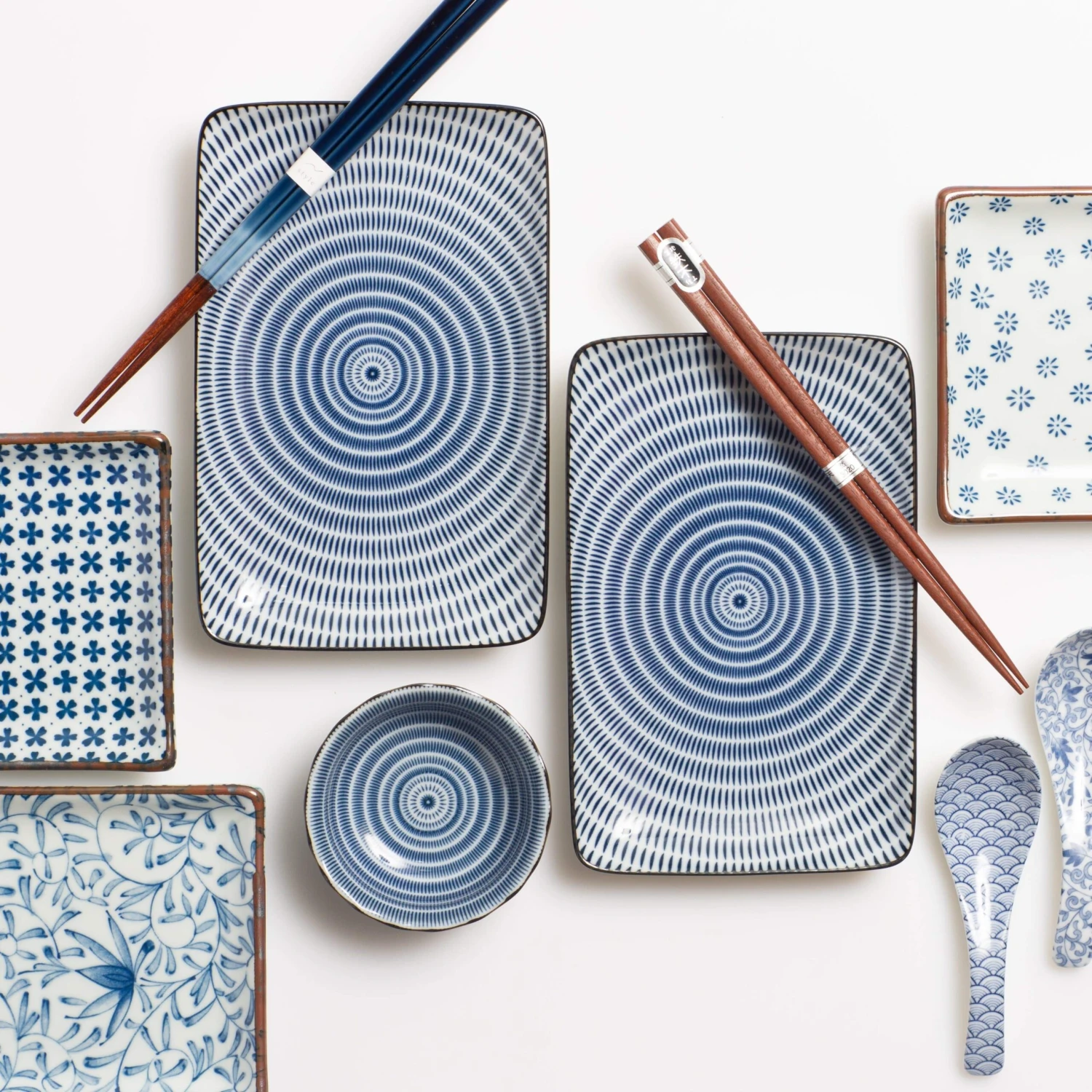 Miya Company Blue & White Soup Spoon Set - Image 3