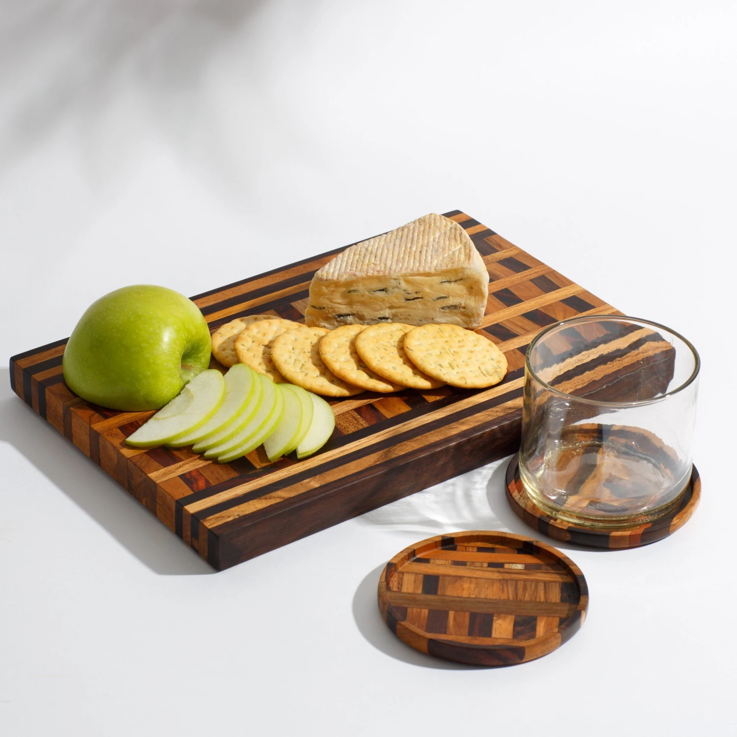 Paguro Upcycle Cubix Upcycled Teak Wood Coasters - Set Of 4 - Image 3