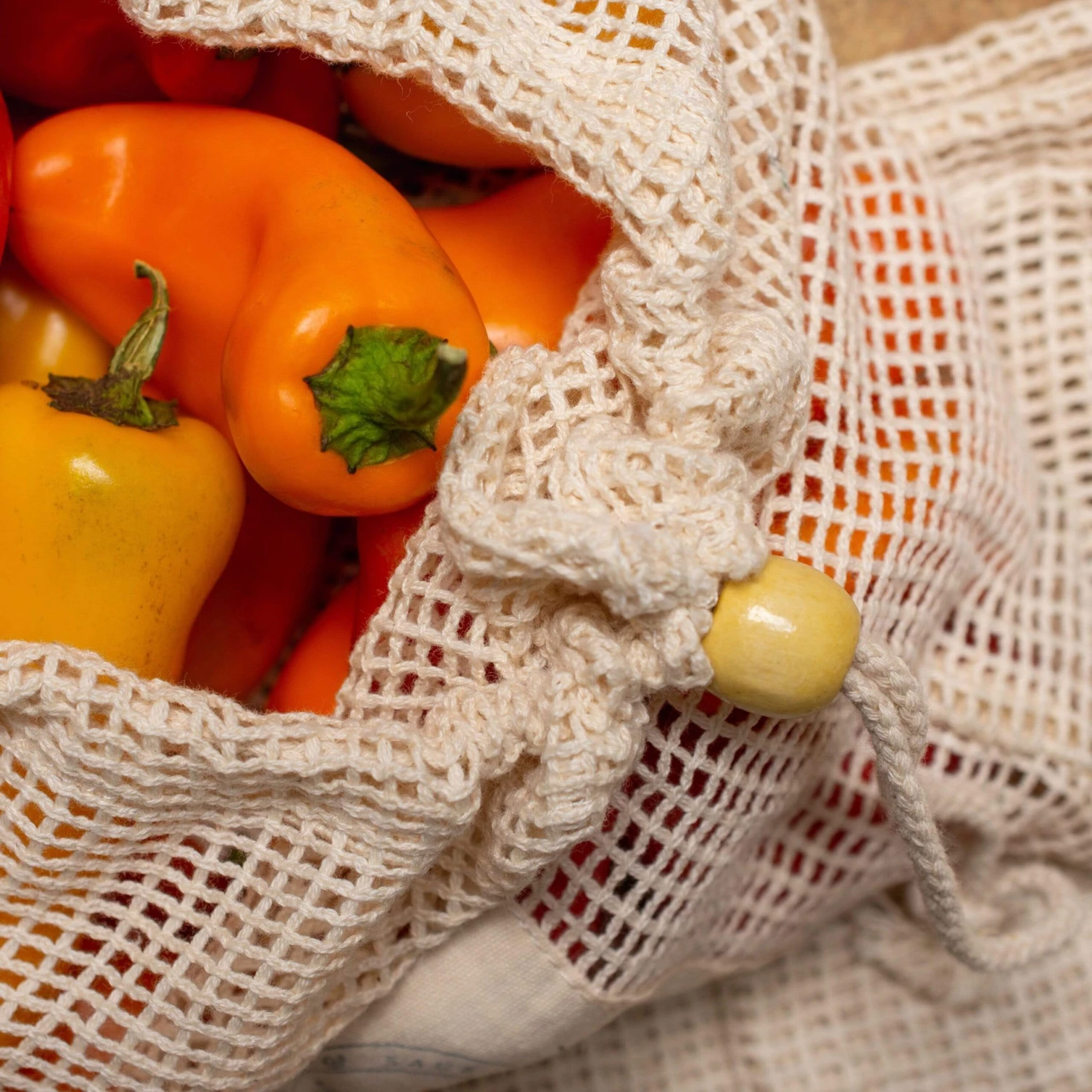 SandStone And Sage Organic Cotton Produce Bags – 7-Piece Set - Image 3